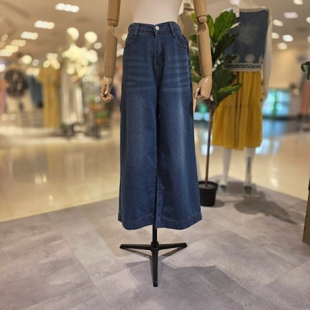 미디엄블루와이드청바지