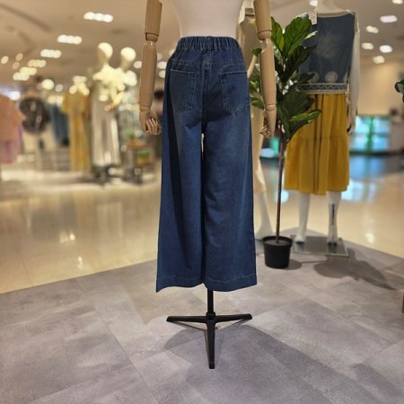 미디엄블루와이드청바지