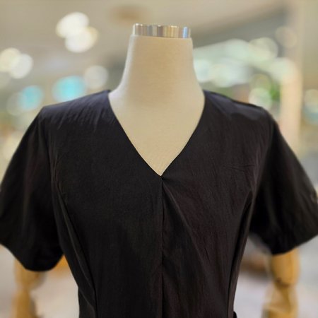 브이넥반팔아노락원피스