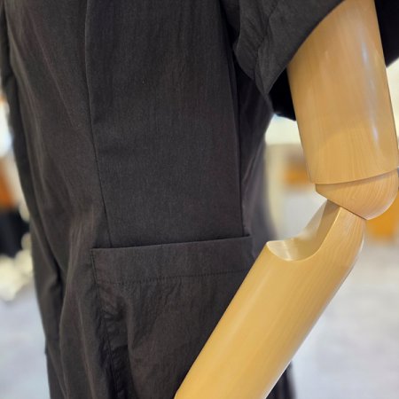 브이넥반팔아노락원피스