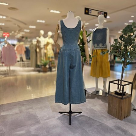 와이드팬츠집업점퍼수트