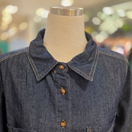 카라넥반팔진청롱원피스