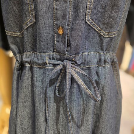 카라넥반팔진청롱원피스