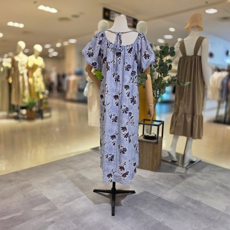 퍼픔소매린넨박시원피스