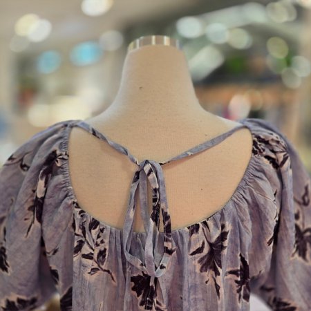 퍼픔소매린넨박시원피스