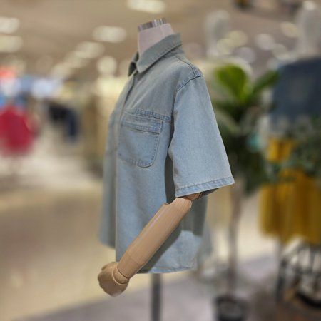 빈티지반팔데님셔츠블라우스