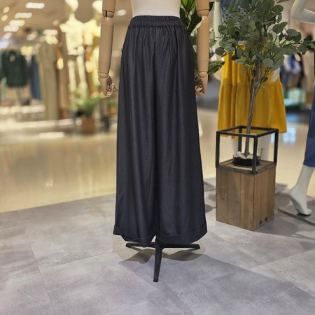 밑단롤업와이드롱팬츠