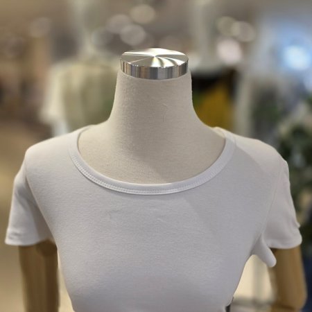 허리셔링크롭반팔티셔츠