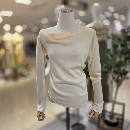 보트넥언발긴팔니트