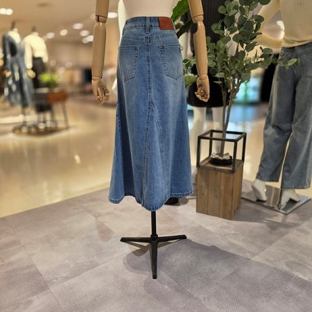 다트포인트데님롱스커트
