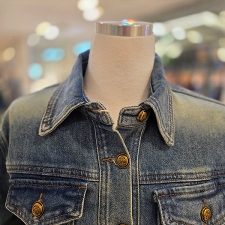 긴팔카라넥데님셔츠자켓