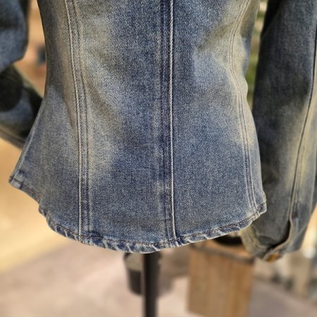 긴팔카라넥데님셔츠자켓