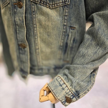 투톤워싱하프청자켓