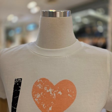 핑크하트면크롭반팔티