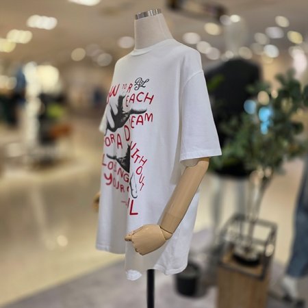 레터링루즈핏가을반팔티셔츠