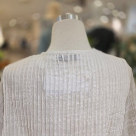 레이스프릴오픈형면블라우스