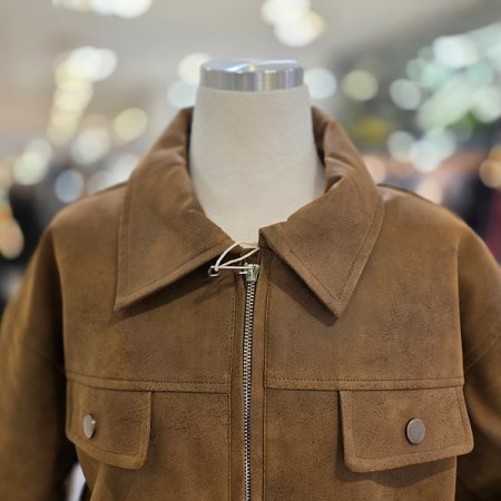 스덴카라집업브라운레저자켓