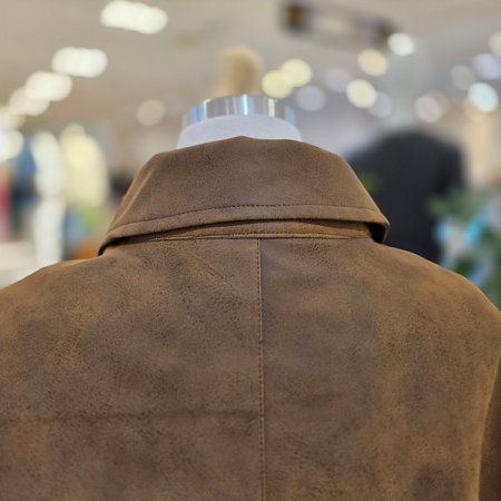 스덴카라집업브라운레저자켓