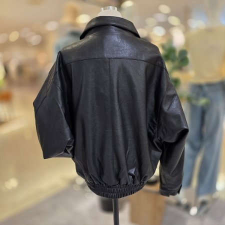 빅카라루즈핏페이크가죽자켓