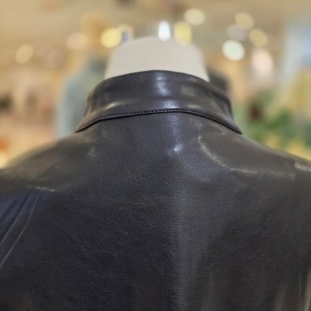 차이나넥집업인조가죽자켓