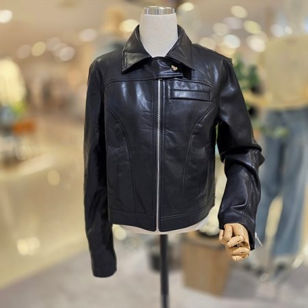 투카라넥집업가죽자켓