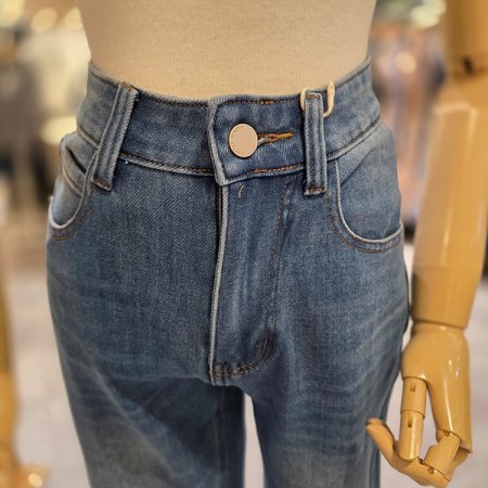 부츠컷스판데님청바지