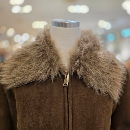 퍼카라집업무스탕점퍼