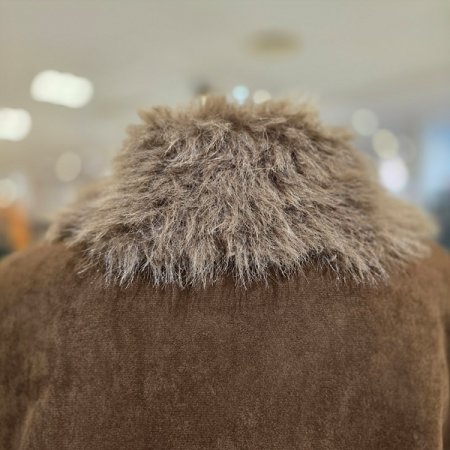 퍼카라집업무스탕점퍼