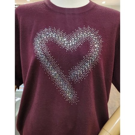 에이앤미 코코티에 하트반팔니트