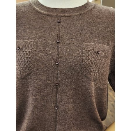 조직단추반팔니트