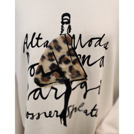 호피레터링걸 티셔츠