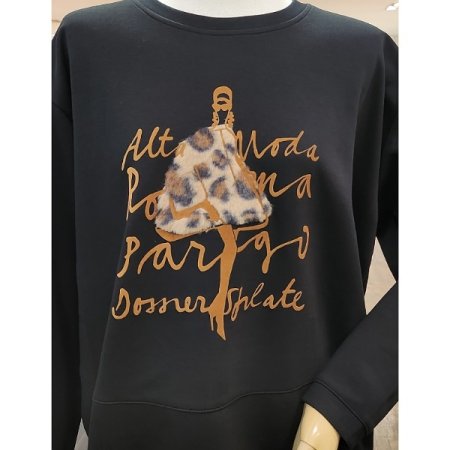 호피레터링걸 티셔츠