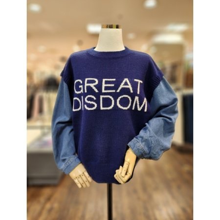 그레이트배색니트티셔츠