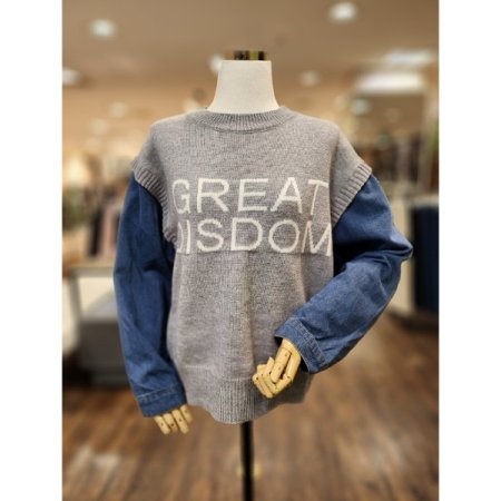 그레이트배색니트티셔츠