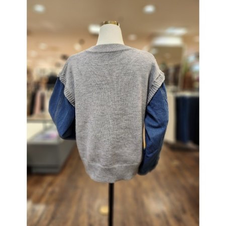 그레이트배색니트티셔츠