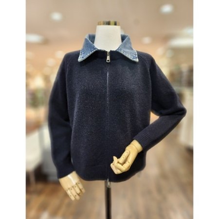 데님지퍼가디건