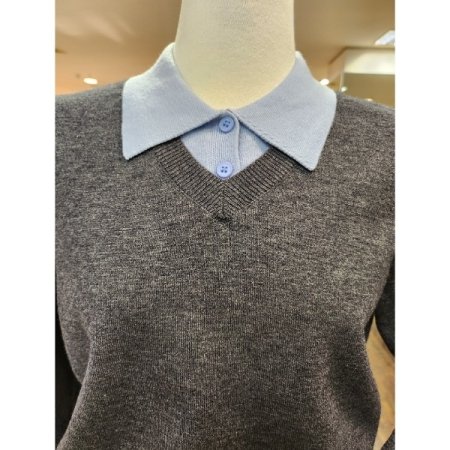 배색모던카라니트