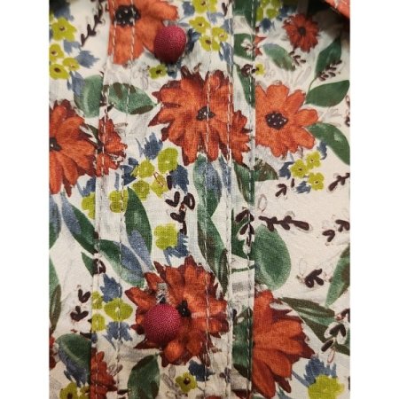 플라워콩단추블라우스