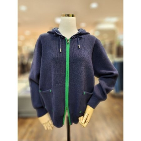 배색엣지집업가디건