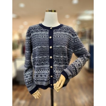 격자무늬가디건