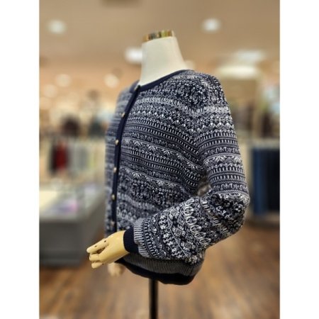 격자무늬가디건