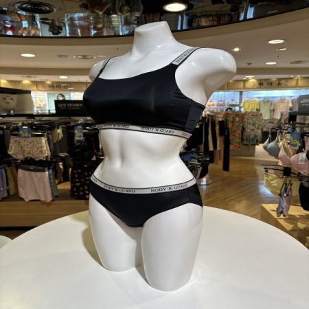 쿨 블랙 스포츠브라 햄팬티세트