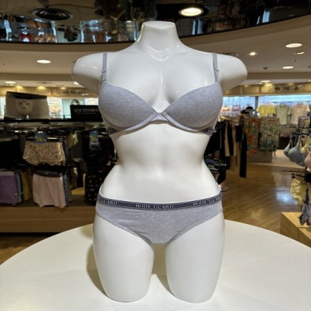 면 멜란지 브라 햄팬티 세트