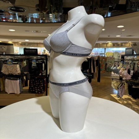 면 멜란지 브라 햄팬티 세트