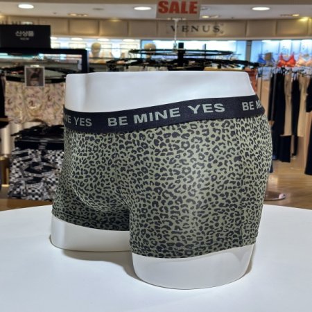 카키 호피프린트 남성드로즈