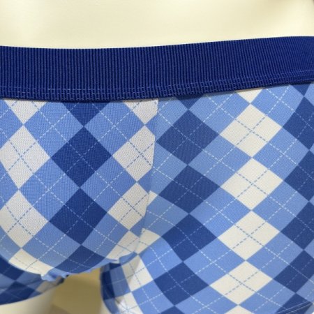 블루 아가일체크 남성드로드