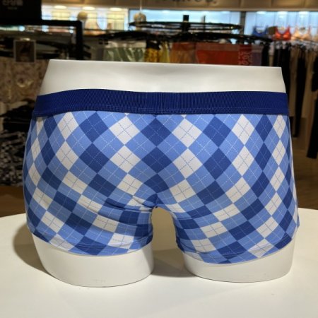 블루 아가일체크 남성드로드