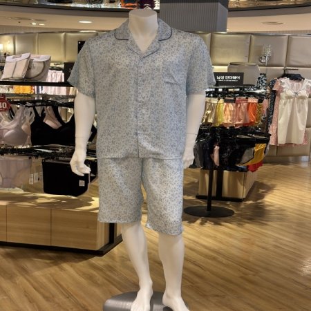 남자 레이온 반팔 반바지 세트