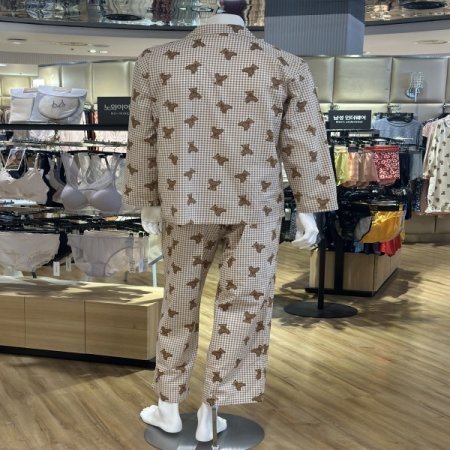 간절기 면 곰돌이 남성 잠옷세트