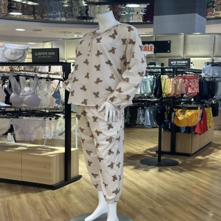 간절기 면 곰돌이 여성 잠옷세트